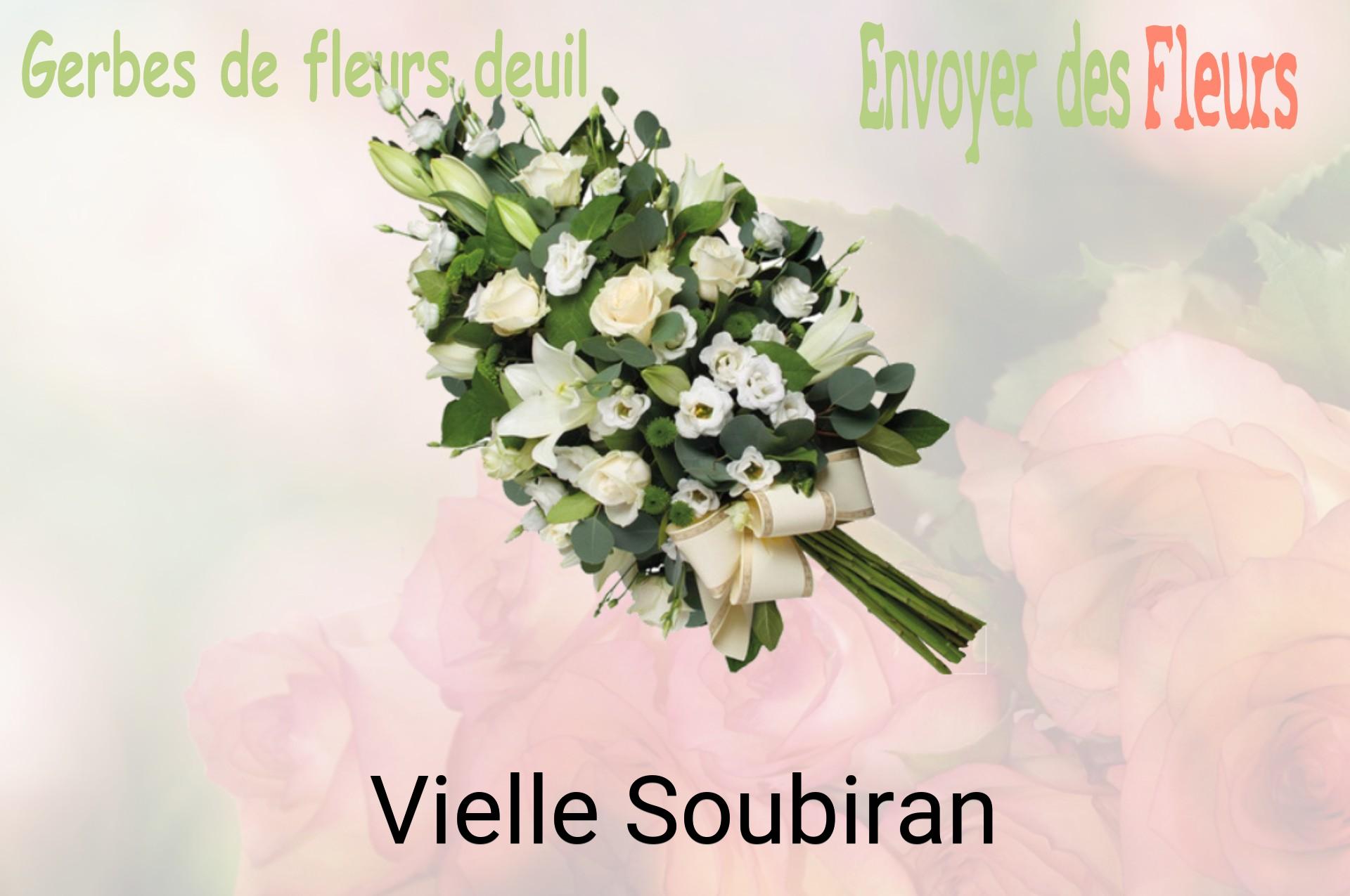 Gerbe de fleurs de deuil livrée à Vielle-Soubiran